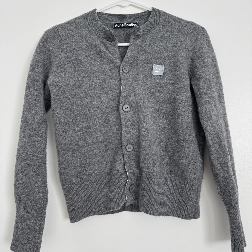 Grey Wool Acne Studios Cardigan Small